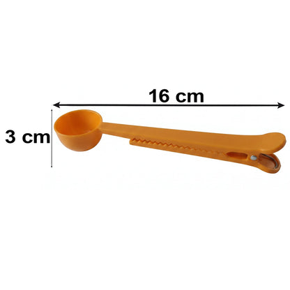 Multipurpose Plastic Kitchen Clamp 2 In 1 Measuring Scoop Bag Clip (1 Pc)