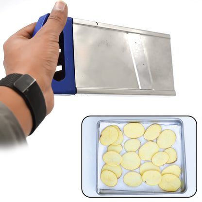 Wukusy plain potato slicer used in household kitchens for cutting and slicing potatoes efficiently.