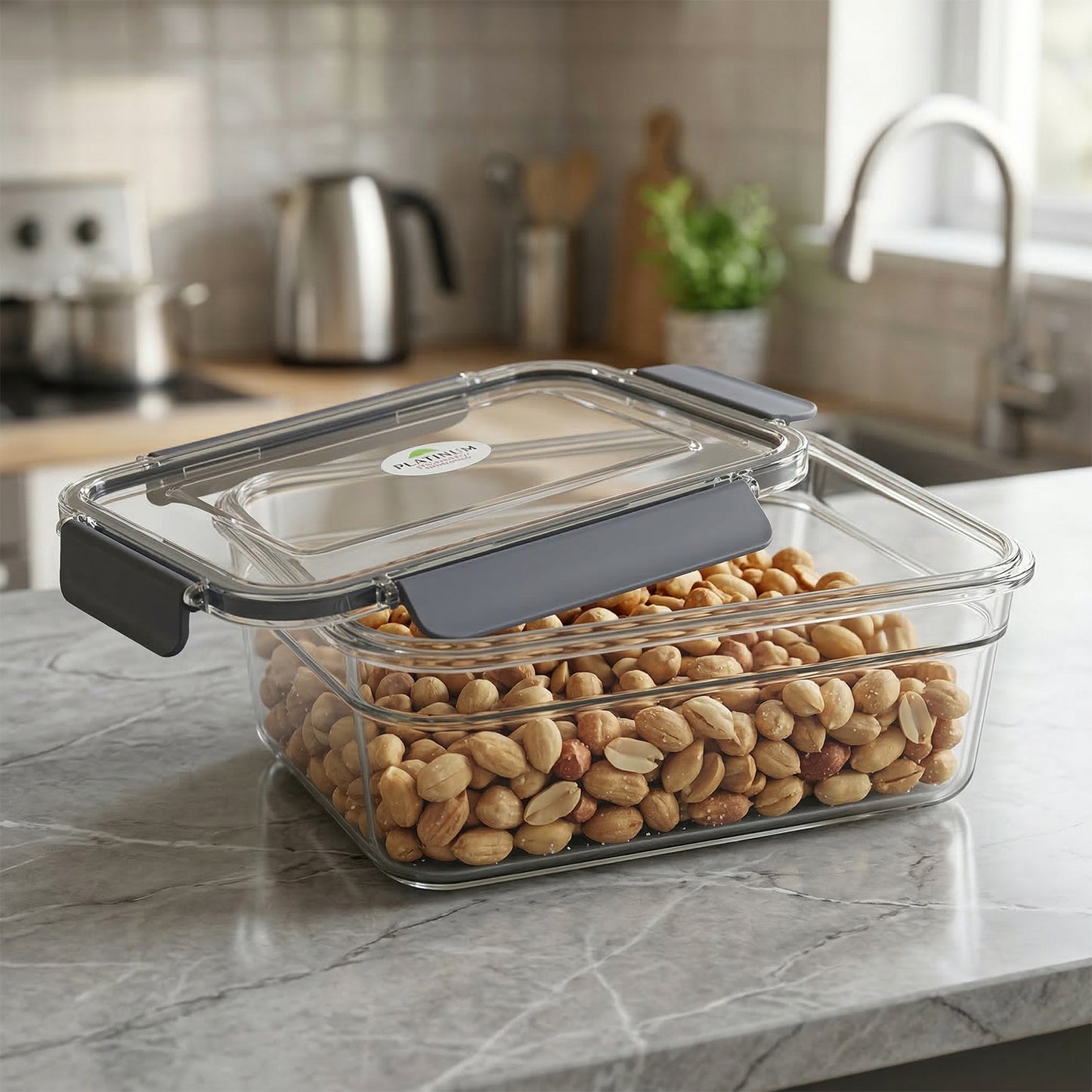 Plastic Airtight Food Storage Container Set(3 Pc 750 Ml 1500 Ml 2800 Ml)