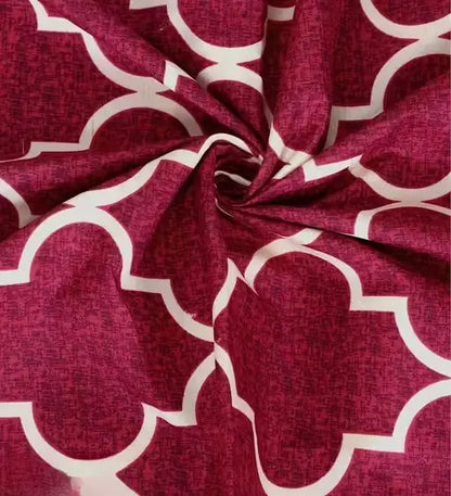 Cotton Checked Fitted Bedsheet – Single Size