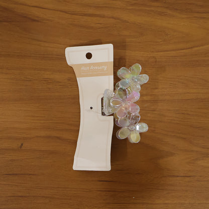 Elegant Transparent Floral Hair Claw Clip (1 Pc)