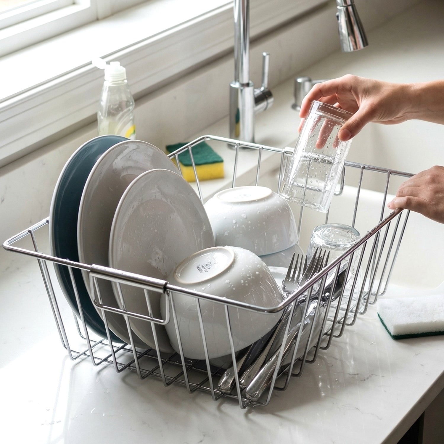 Multipurpose Stainless Steel Kitchen Sink Basket (1 Pc 12x15 Inch)