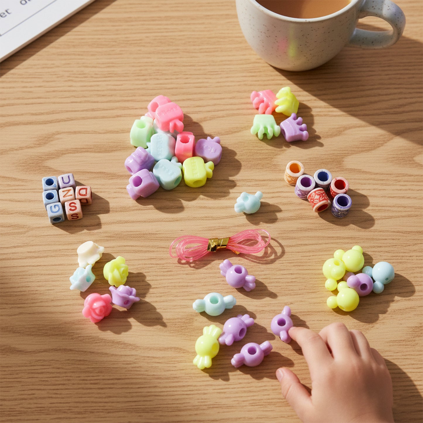 Diy Kids Beading  Jewelry Making Craft Kit (1 Set)