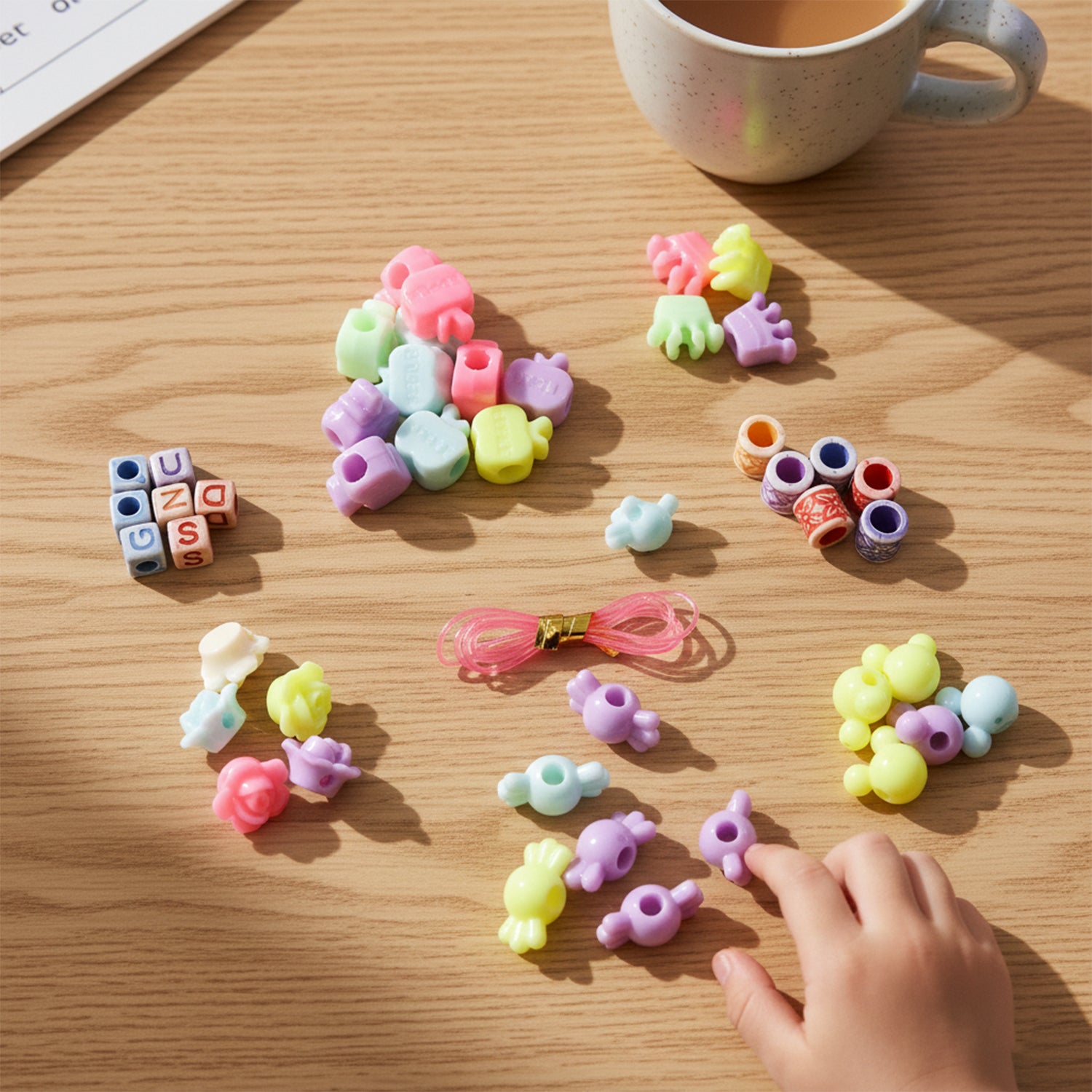 Diy Kids Beading  Jewelry Making Craft Kit (1 Set)