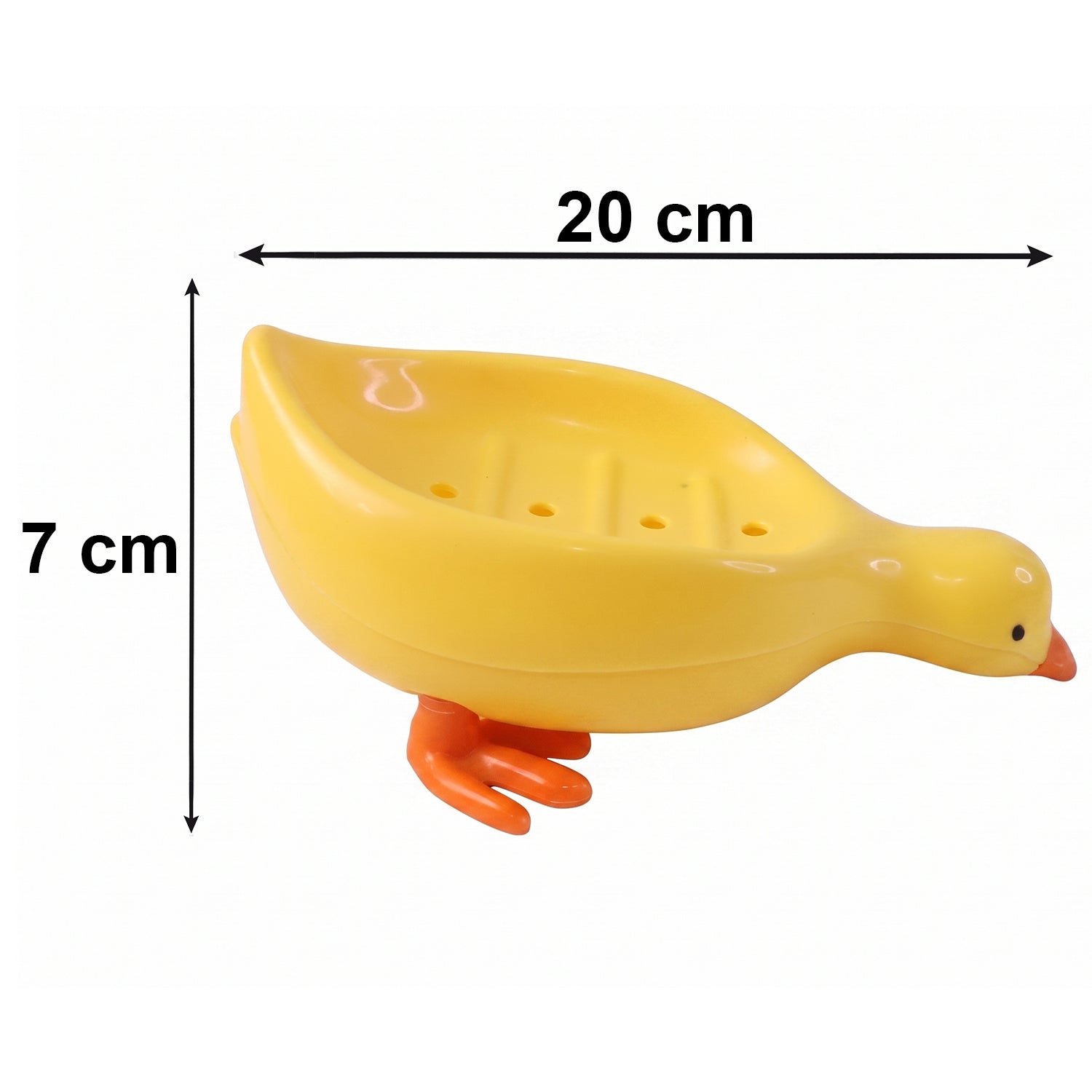 Cute Duck Shape Plastic Soap Holder Box For Bathroom Kids Soap Dish Tray (1 Pc)