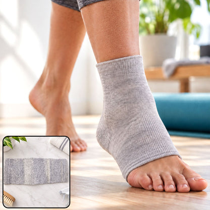 Wukusy soft stretchable open toe ankle support sleeve for daily comfort, shown on ankle with breathable fabric and flexible fit.