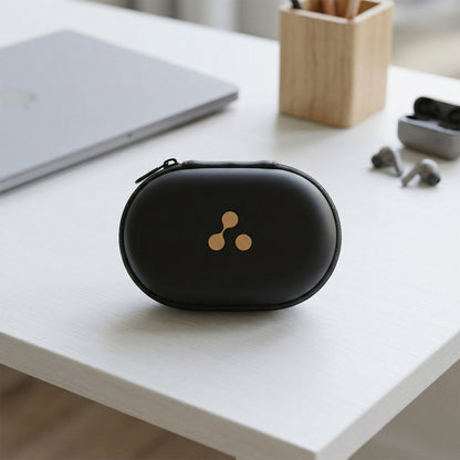 Wukusy wireless earbuds case with durable hard shell protection, sleek design and secure closure for portable earbud storage.
