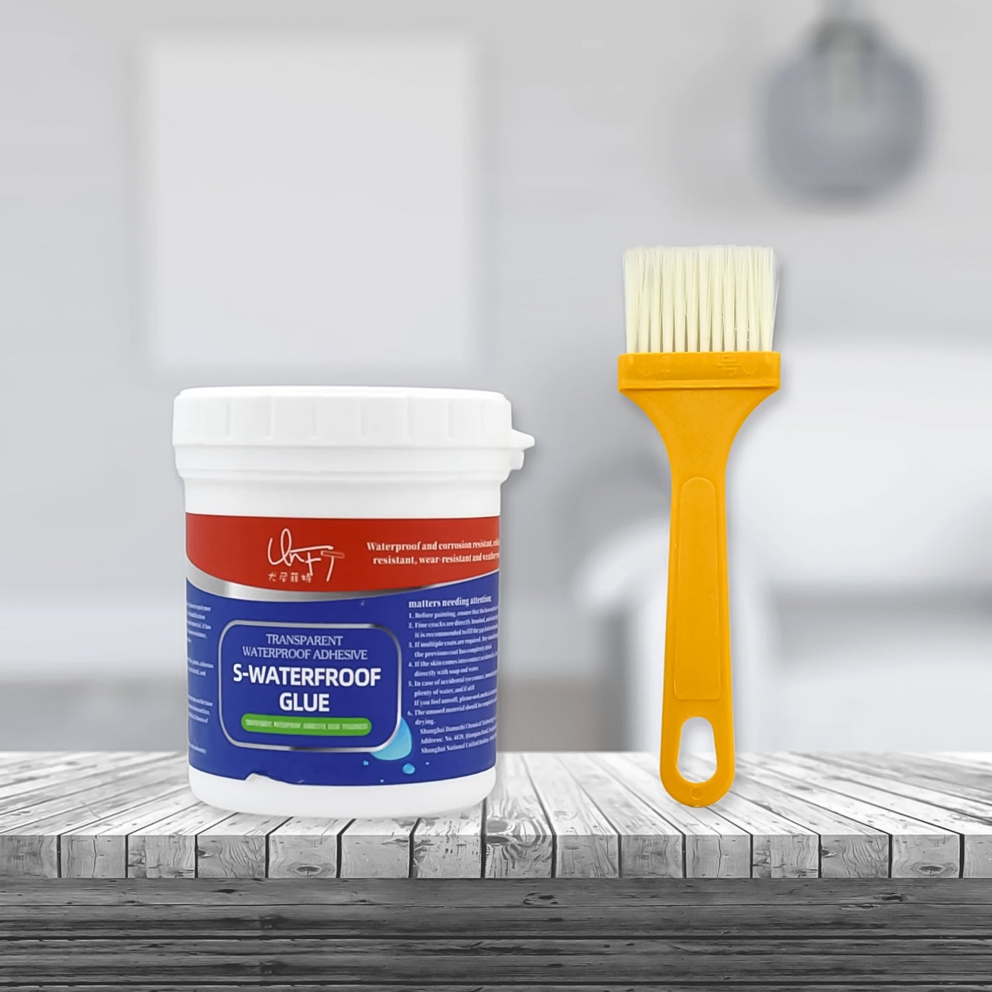 7935 Transparent Waterproof Glue 250g With Brush Leakage Protection Outdoor Bathroom Wall Tile Window Roof Anti-leakage Agent Sealant Glue Roof Sealant Waterproof Gel