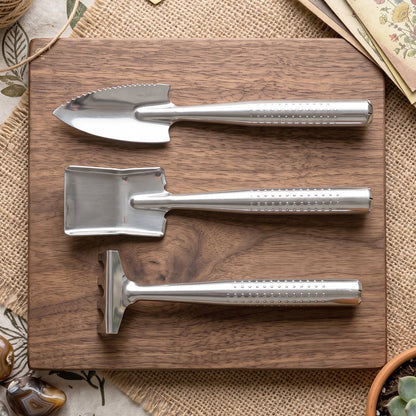 Stainless Steel 3 In 1 Garden Hand Tool Set Spade Rake And Fork (3 Pc Set)