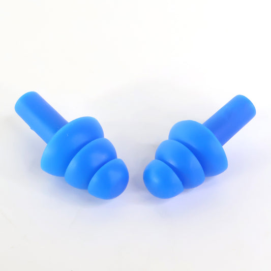 Reusable silicone swimming ear plugs set by Wukusy, soft and waterproof for comfortable protection during swimming.