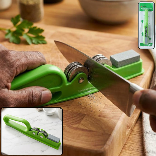 Handheld Knife Sharpener With Grip Handle Manual Blade Sharpening Tool (1 Pc)
