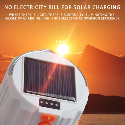 Solar Rechargeable Led Emergency Light Portable Camping Lantern Lamp (1 Pc)