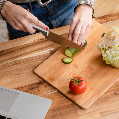 Wukusy wooden large chopping board for kitchen, versatile vegetable and fruit cutting, sturdy household cutting and knife board