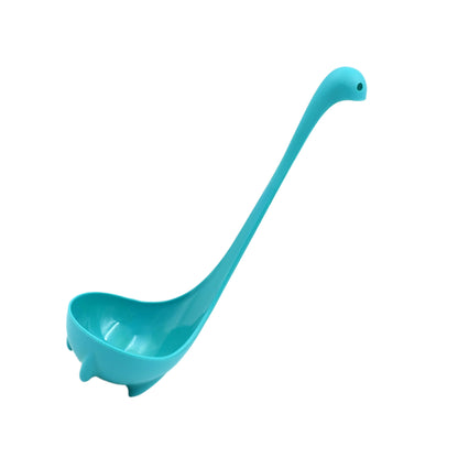 Wukusy Loch Ness Monster soup spoon with long handle, standing colander design, ideal for cooking and serving in kitchen accessories.