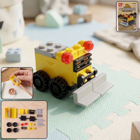Cute Bulldozer Pencil Sharpener Toy - Fun And Interactive Desk Toy