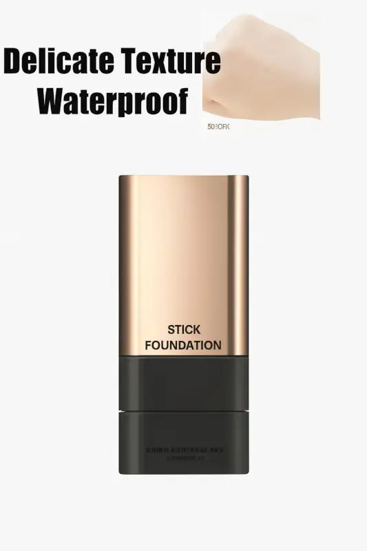 2 in 1 Luxury Anti-Wrinkle Foundation Stick, Long-Lasting Double Head Foundation Make Up Stick with Brush, (Natural, 1 PCS)