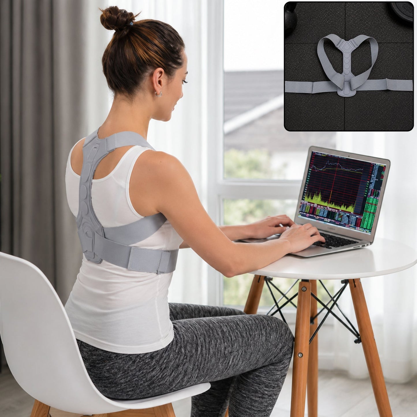 Adjustable Posture Support Belt For Upper Back And Comfortable Daily Wear (1 Pc)