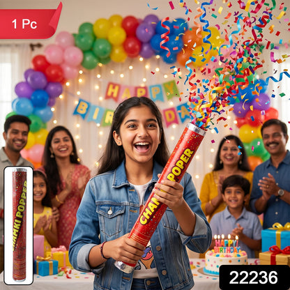 Red Chamki Confetti Party Popper For Birthday Wedding And Celebration (1 Pc)