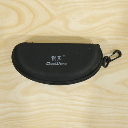 Zipper Hard Shell Sunglasses Case With Clip For Secure Travel Protection (1 Pc)