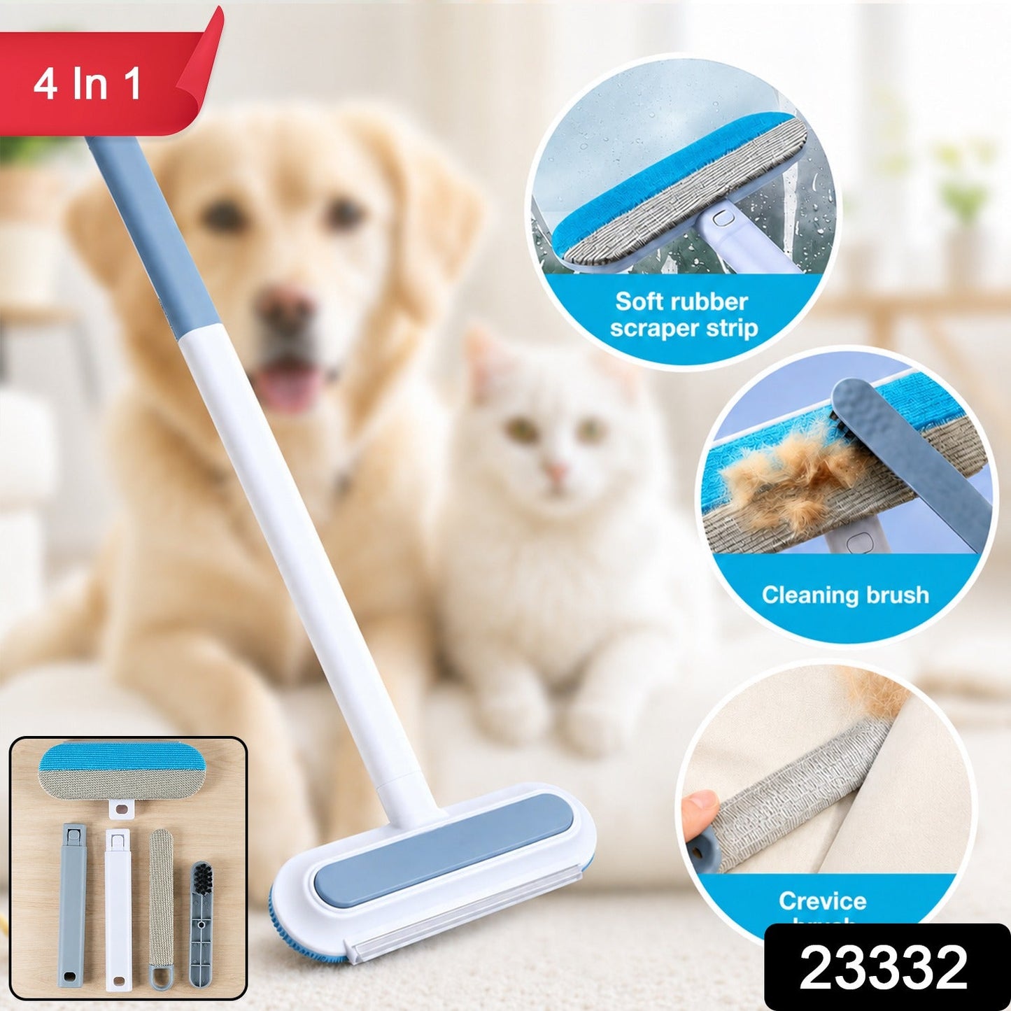 Multi Function Double Sided Lint And Pet Hair Remover Brush For Sofa (1 Pc)