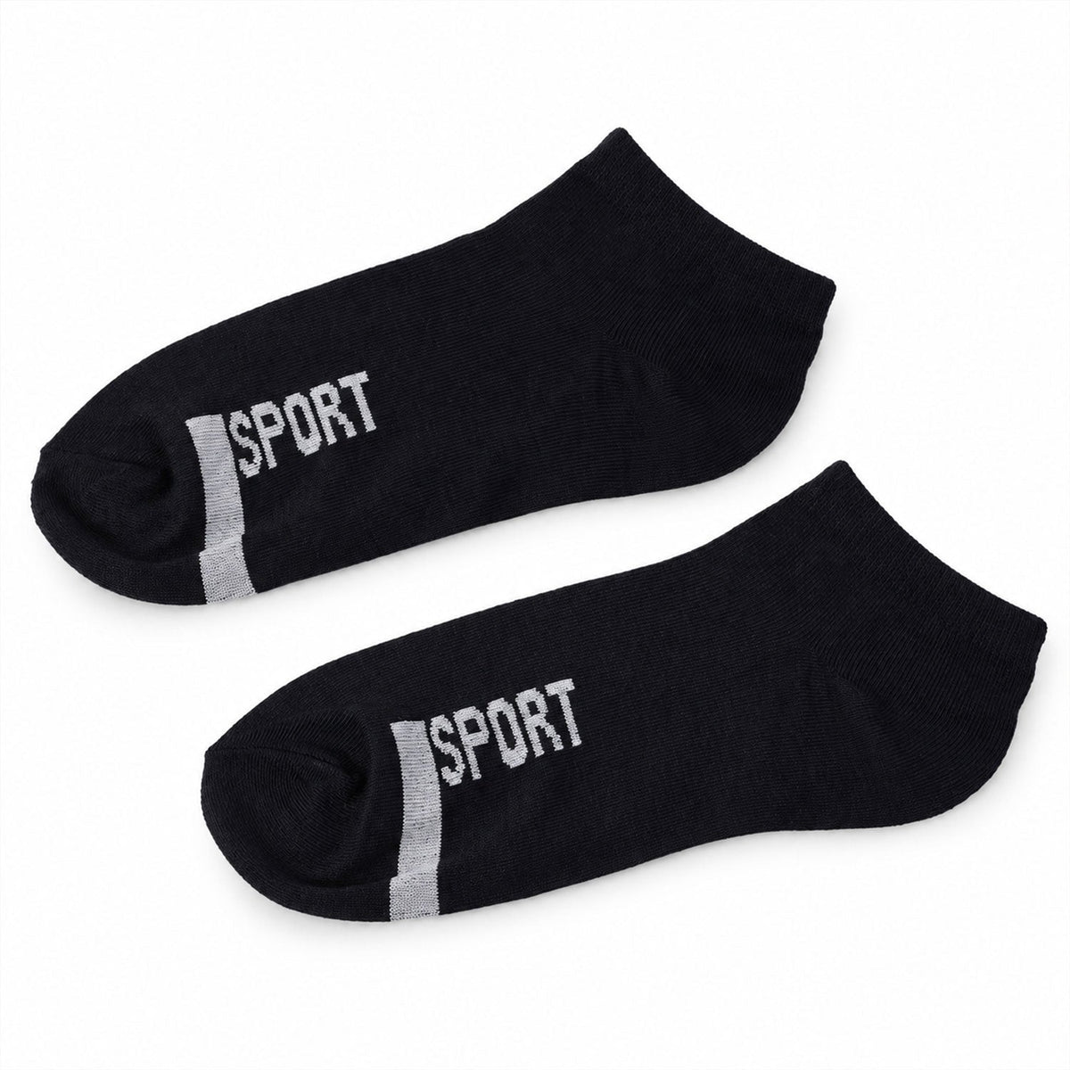 Pair of Wukusy sport print ankle socks with soft stretch fabric, low cut design, ideal for gym and running activities.