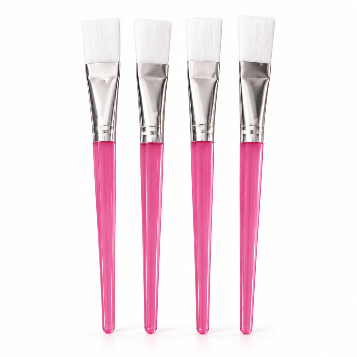 Wukusy flat face mask brush set with four brushes for smooth, even skincare application at home or salon.