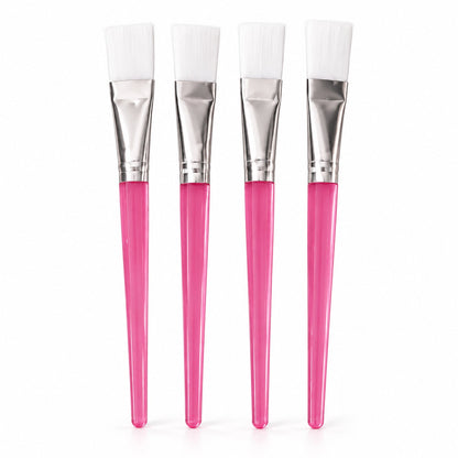 Wukusy flat face mask brush set with four brushes for smooth, even skincare application at home or salon.