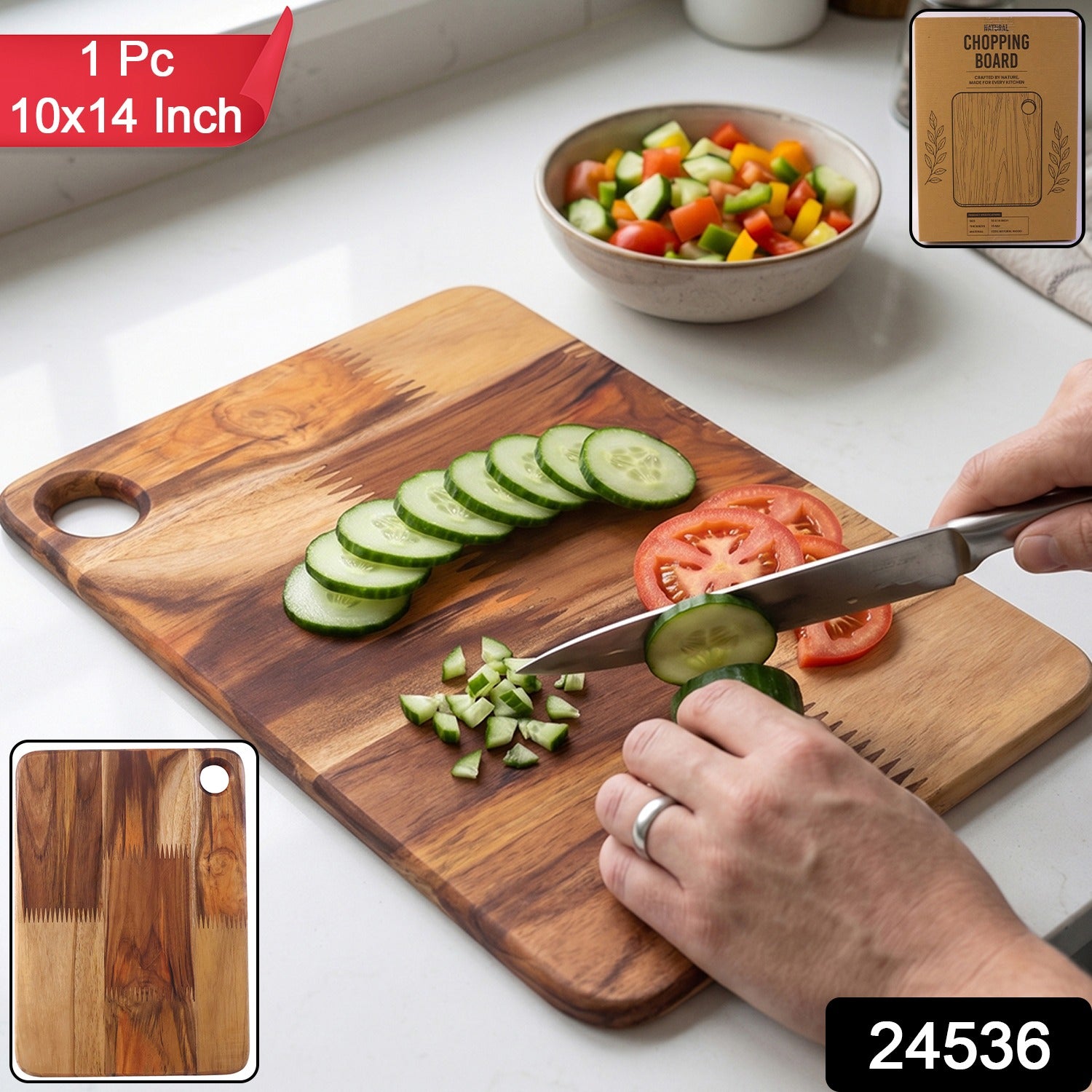 Wooden Chopping Board And Cutting Board For Kitchen 10 X 14 Inch (1 Pc)