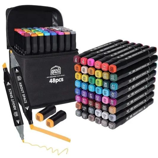 48 Colors Dual Tip Marker Pens