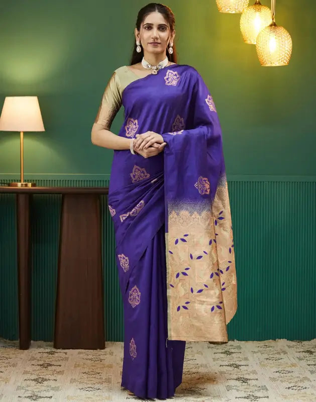 Silk Saree  The Royal Green Golden Elegance Collection