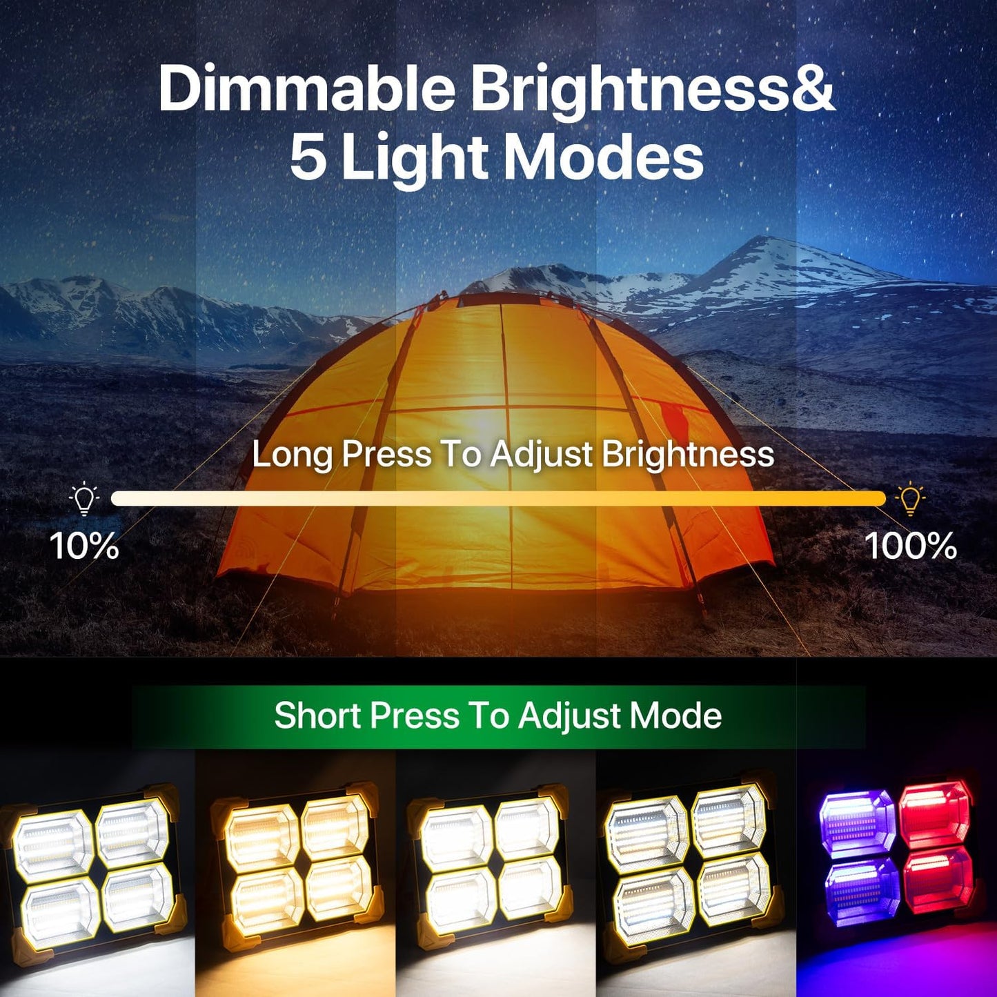 High Power Solar Led Flood Light (1 Pc 12000mah)