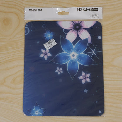 Wukusy floral mouse pad with non-slip rubber base, 26x21 cm, featuring colorful floral design on smooth surface.