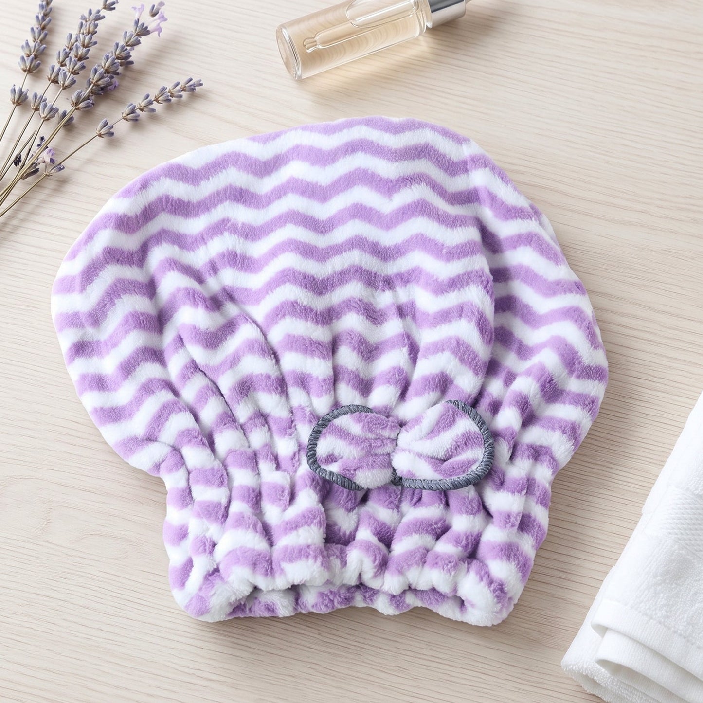 Microfiber Quick Dry Hair Towel Wrap Cap For Women And Girls (1 Pc)