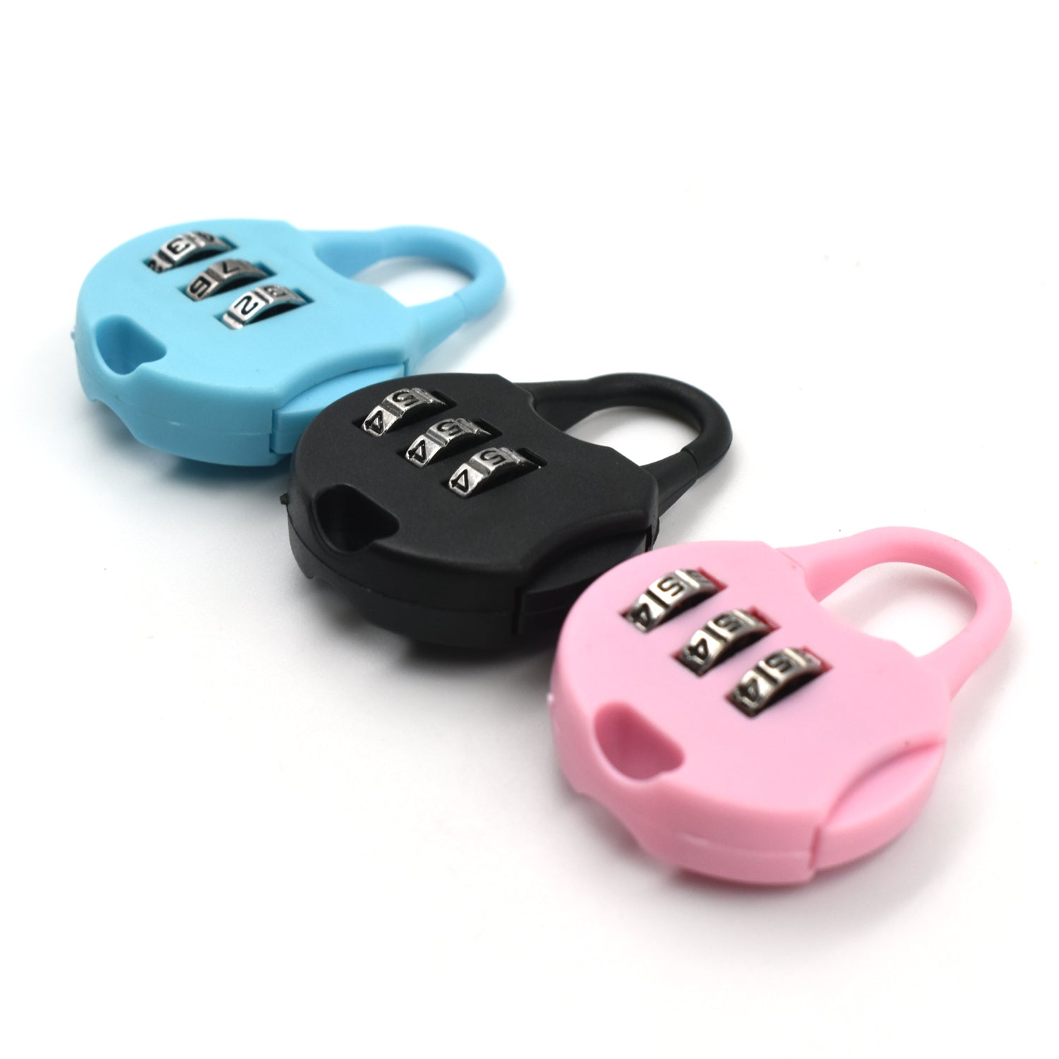 Wukusy 6108 3-digit zipper lock with zipper tool used for security purposes on various zipper materials.