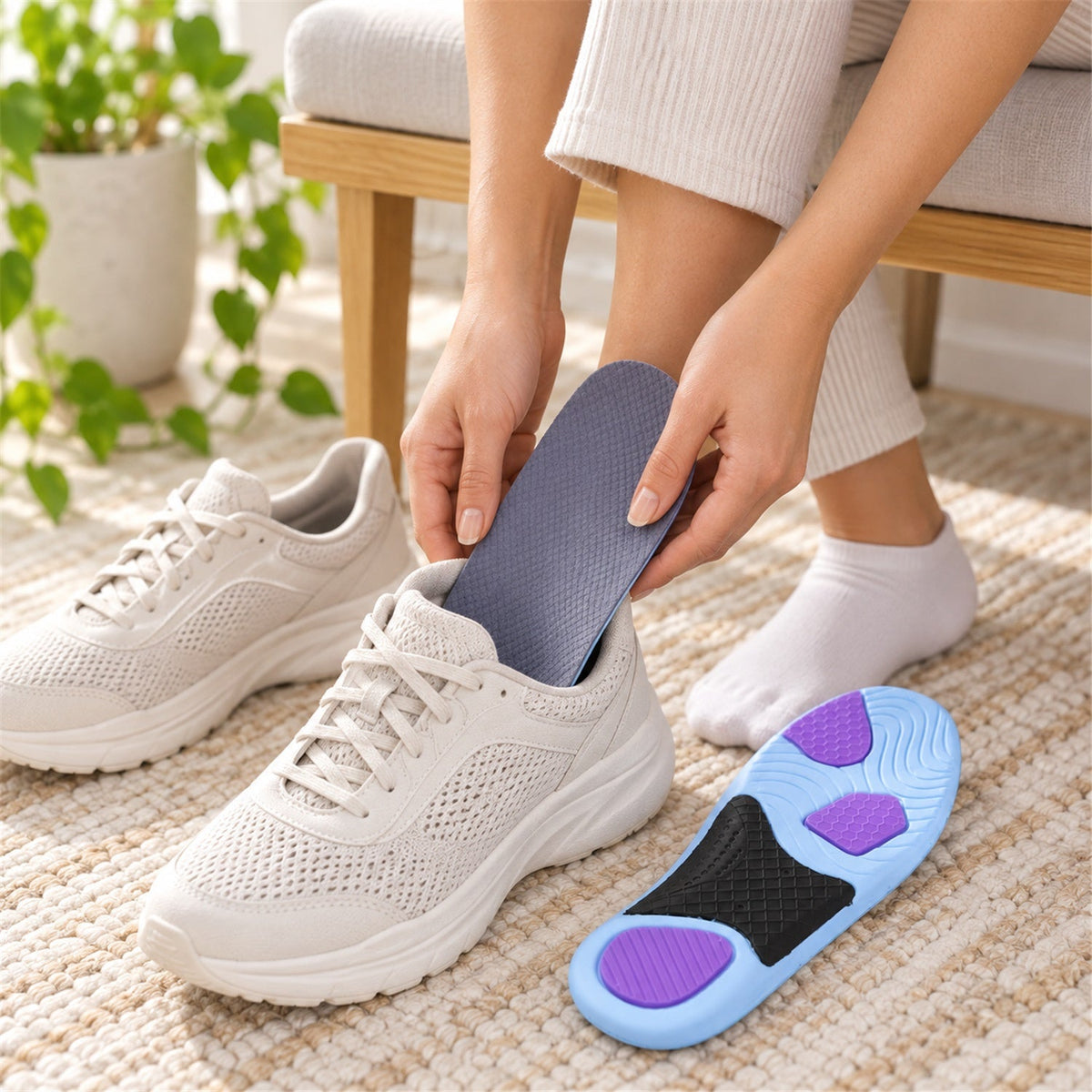 Cushioned Arch Support Shoe Insoles (1 Pair Size 4142)