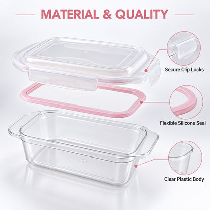 Wukusy plastic airtight food storage container with clip lock lid, 1200 ml for kitchen organization and freshness.