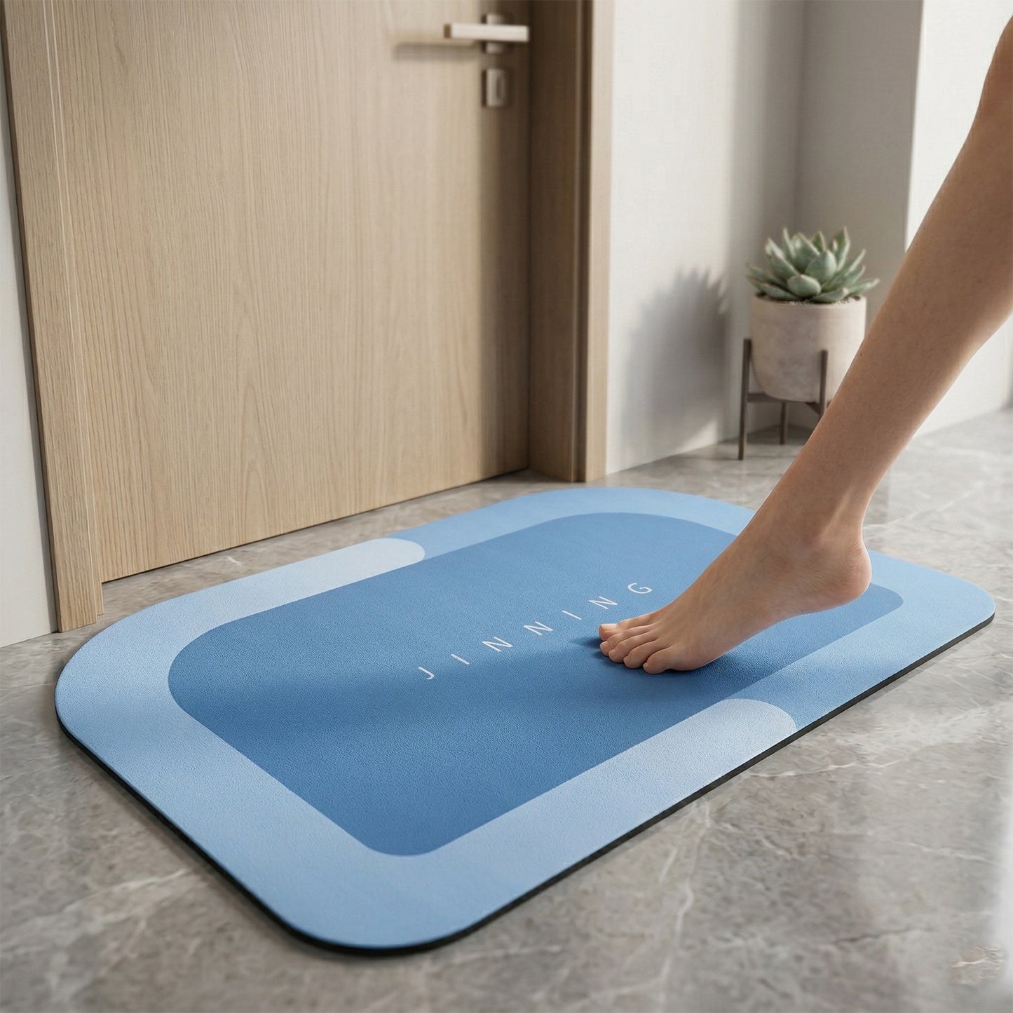 Super Absorbent Water Soaking Bathroom Floor Mat (1 Pc 120x74 Cm)