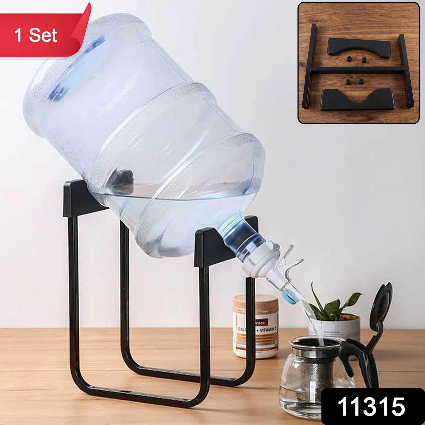 Metal Water Can Bottle Dispenser Stand Heavy Duty Holder For 20 Litre (1 Set)