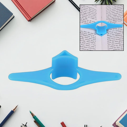 Wukusy multi-function plastic thumb book support, office book page holder, showing its compact design and sturdy build for reading.