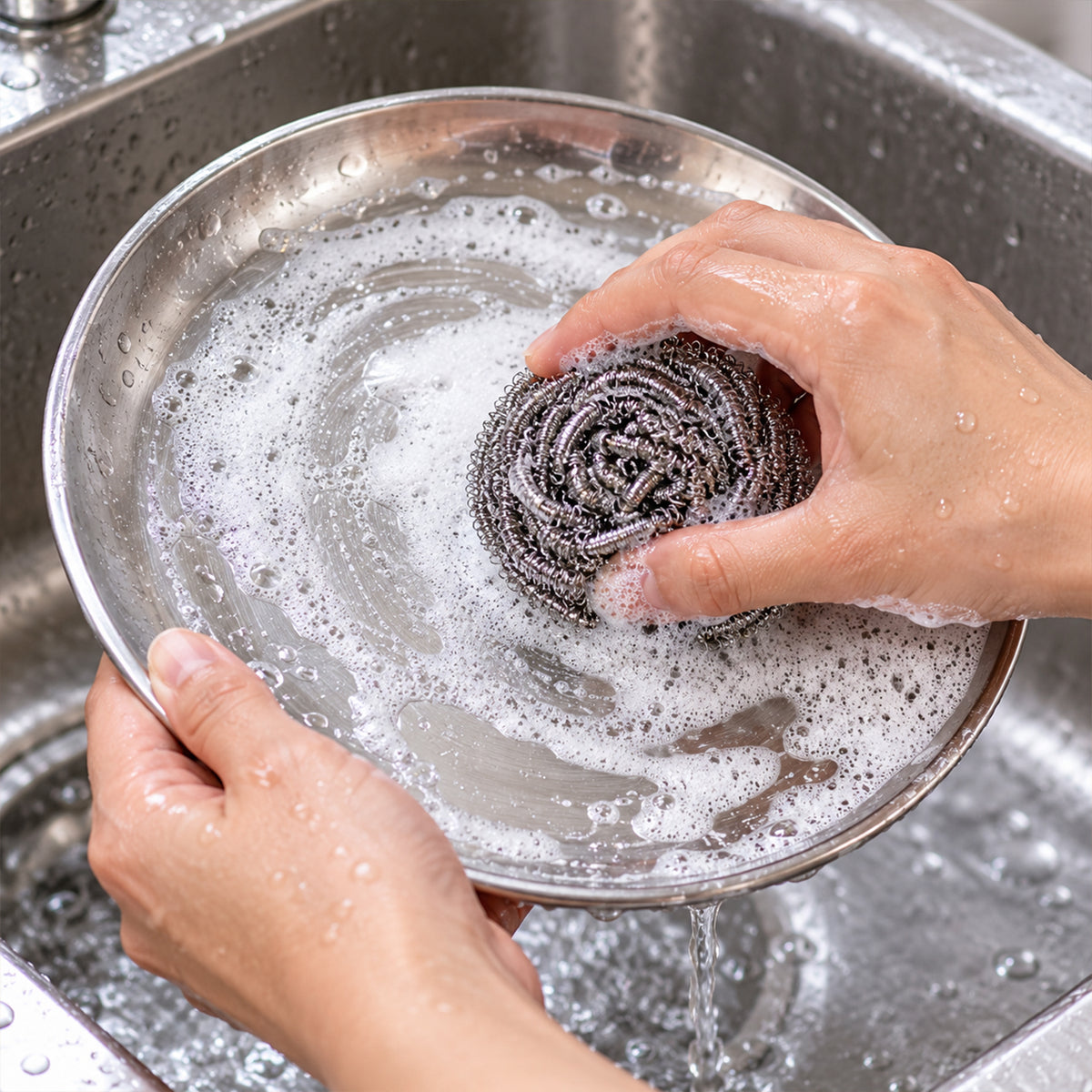 Wukusy 12-piece kitchen steel scrubbers for cleaning metal utensils, pots, and pans