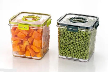 Drpshippr air-tight kitchen storage containers set, clear food containers with secure lids for pantry organization and freshness.