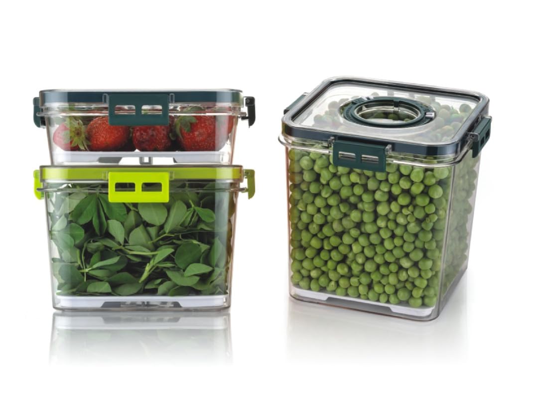 Air Tight Transparent Containers For Kitchen Organizer Storage Set