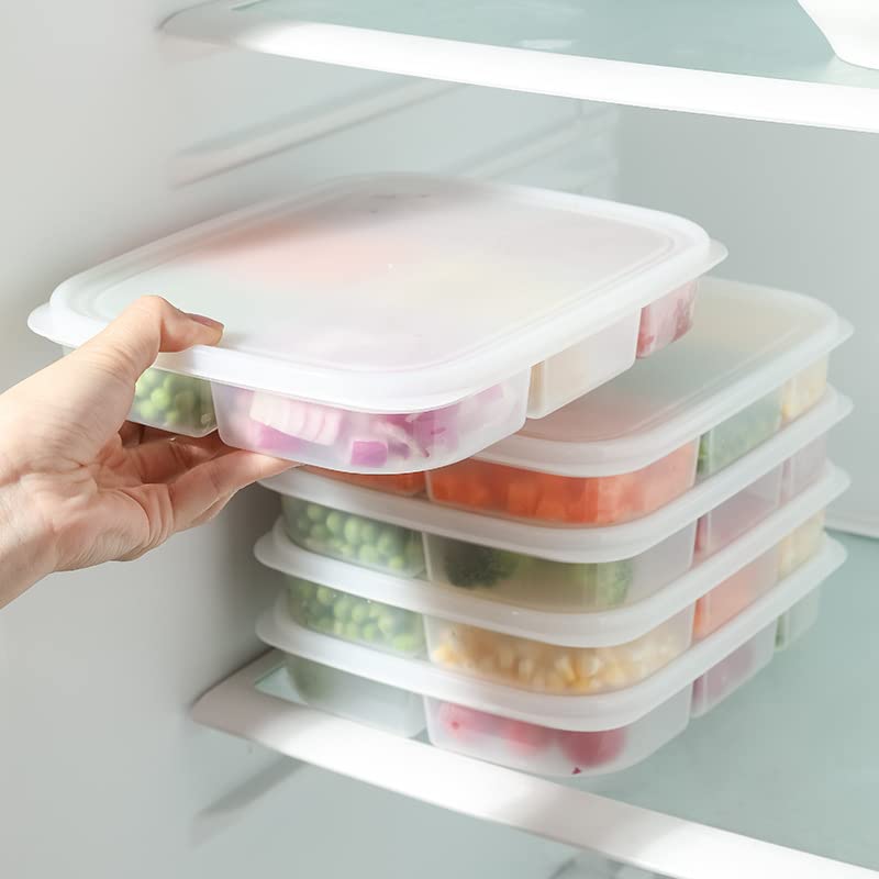 Airtight Fridge Storage Box,5 Compartment Food Storage Container