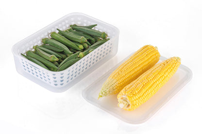 Airtight Fridge Storage Box,5 Compartment Food Storage Container
