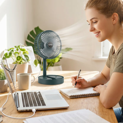 Usb Table Fan Portable Desk Cooling Fan With Adjustable Stand For Office (1 Pc)