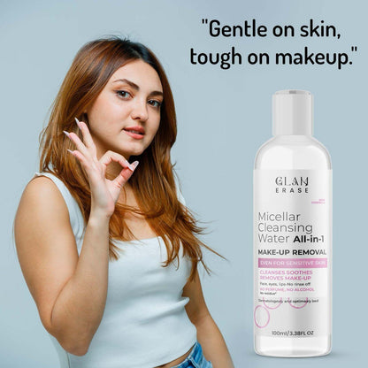 Two bottles of Drpshippr All-in-1 Makeup Removal in 100ml size, suitable for gentle face cleansing in beauty and personal care.