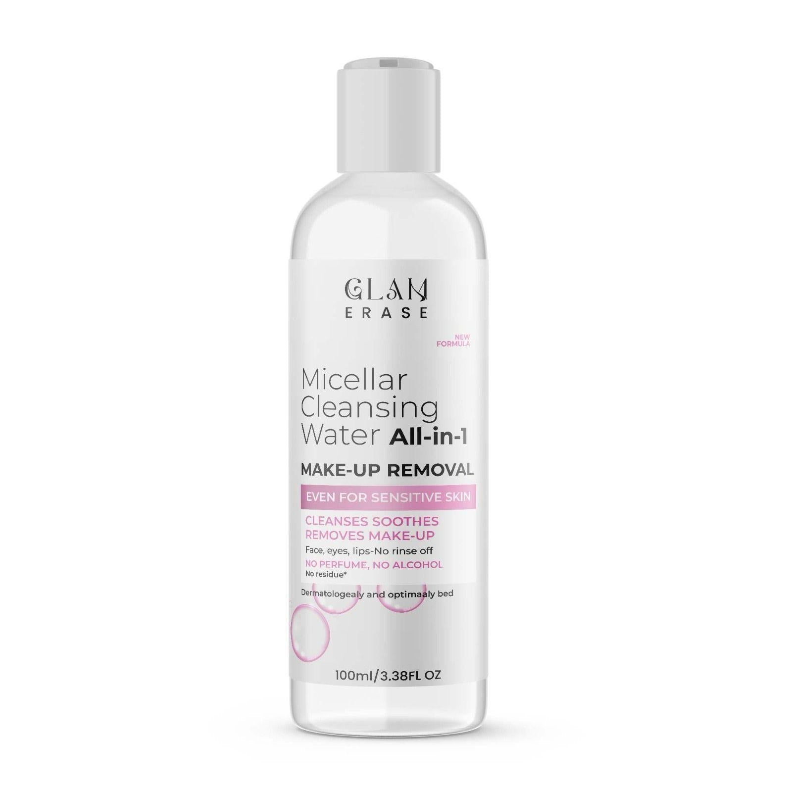 Two bottles of Drpshippr All-in-1 Makeup Removal in 100ml size for gentle cleansing and skincare.