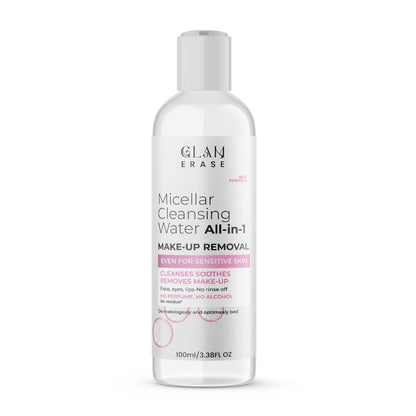 Two bottles of Drpshippr All-in-1 Makeup Removal in 100ml size for gentle cleansing and skincare.