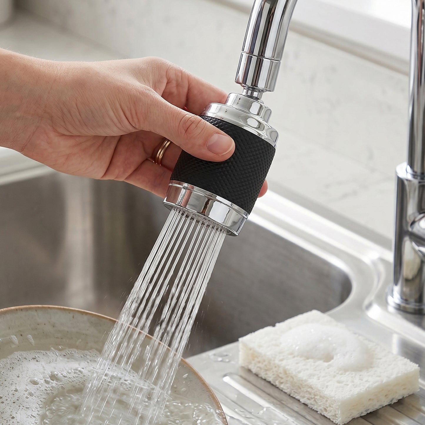 Kitchen Water Faucet Sprayer 360 Rotatable Tap Extender Nozzle For Sink (1 Pc)