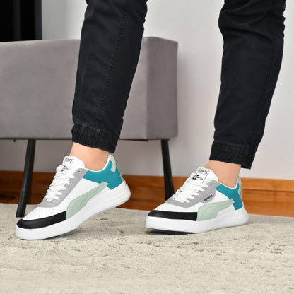 White women’s sports casual sneaker shoes by Drpshippr, featuring stylish design and comfortable outdoor footwear for active wear.